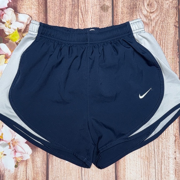 Nike Pants - Nike Women's Dark Blue and White Athletic Shorts